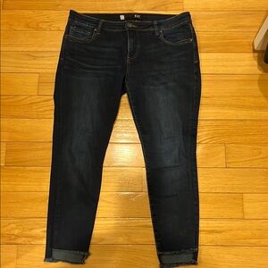 Kut from the Kloth Blue Skinny Ankle Cropped Jeans